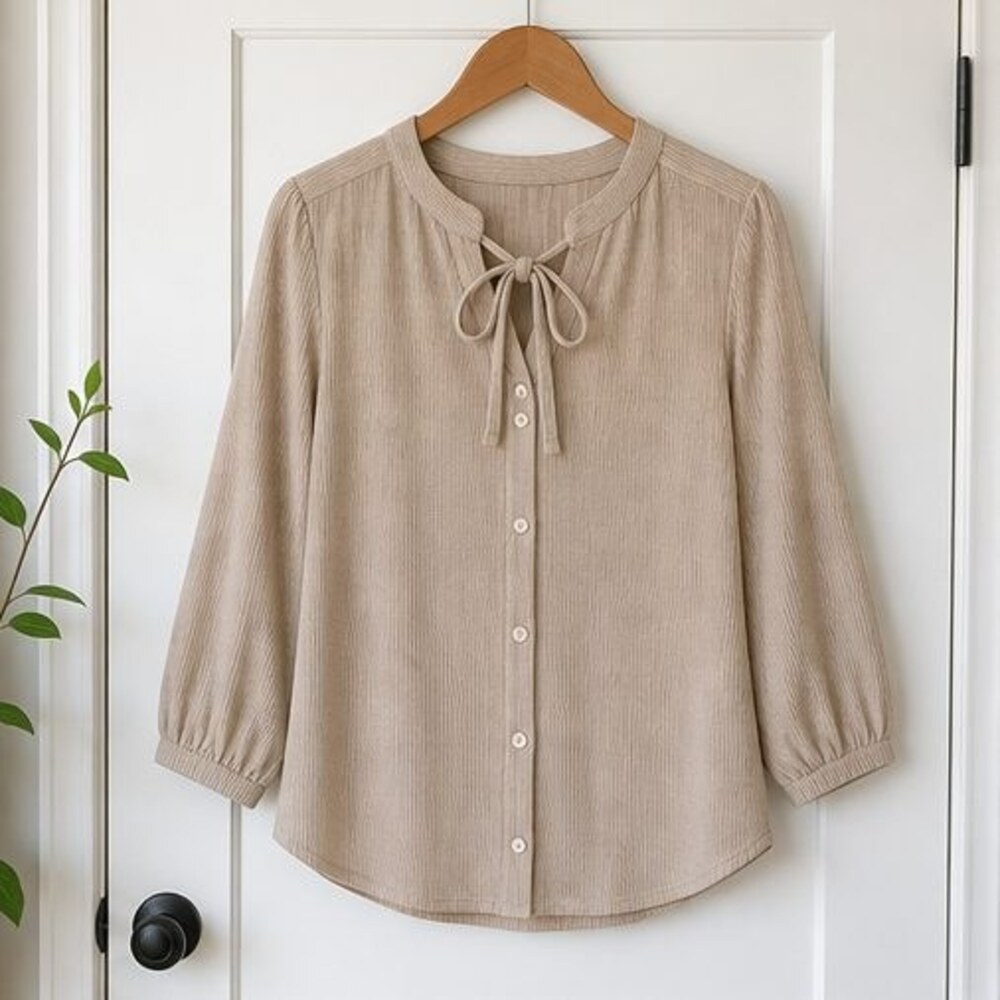 Sand Button Blouse